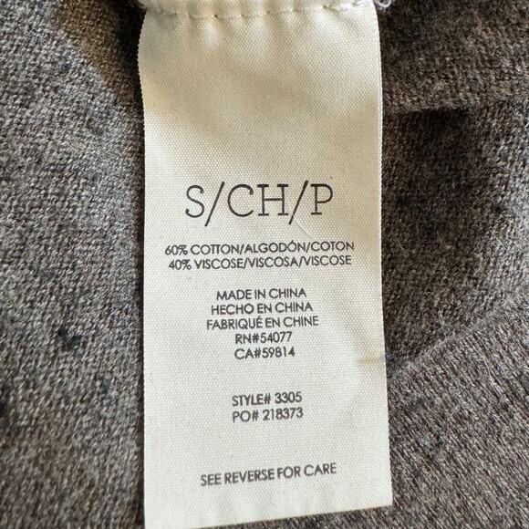 CAbi sweater brown/gray heathered Mushroom oversized long sleeve scoop neck Sz S - Picture 6 of 7